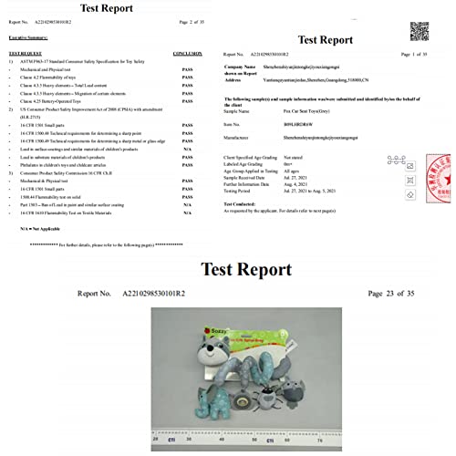 MONSTIME Car Seat Toys Newborn Toys, Stroller Toys Baby Toys 0-3 Months Infant Toys, Spiral Activity Plush Toys for Carseat Stroller Crib, Baby Toys for 0 3 6 9 12 Babies Boys Girls Enfants - Grey from MONSTIME