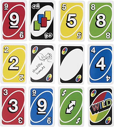 UNO Family Card Game, with 112 Cards in a Sturdy Storage Tin, Travel-Friendly, Makes a Great Gift for 7 Year Olds and Up [Amazon Exclusive] by Mattel