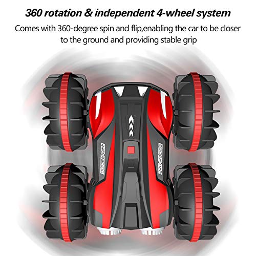 Beach Toys Remote Control Car - Amphibious Waterproof Vehicles for Kids 4-12 Year Old Pool Lake Outdoor All Terrain Rc Land Water Boat for Boys Girls 3 4 5 6 7 8 9 10 11 12 13 Ages by Wind Toys & Hobby Co., Limited