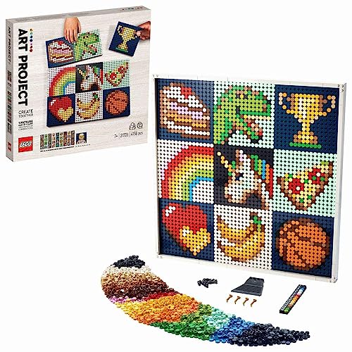 LEGO 21226 Art: Project â Create Together Set, Canvas Wall DÃ©cor, Collaborative Creative Activity, Xmas Gift Idea for Kids, Adults, Families, Mosaic Crafts Kit from LEGO
