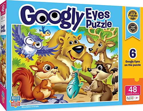 MasterPieces Puzzles Collection - Woodland Animals Googly Eye 48 Piece Right Fit Jigsaw Puzzle from MasterPieces Puzzle Company