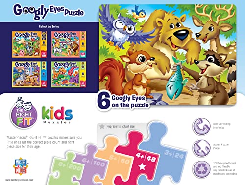 MasterPieces Puzzles Collection - Woodland Animals Googly Eye 48 Piece Right Fit Jigsaw Puzzle from MasterPieces Puzzle Company