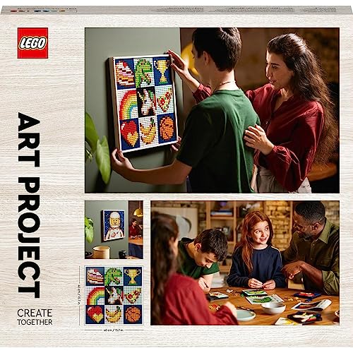 LEGO 21226 Art: Project â Create Together Set, Canvas Wall DÃ©cor, Collaborative Creative Activity, Xmas Gift Idea for Kids, Adults, Families, Mosaic Crafts Kit from LEGO