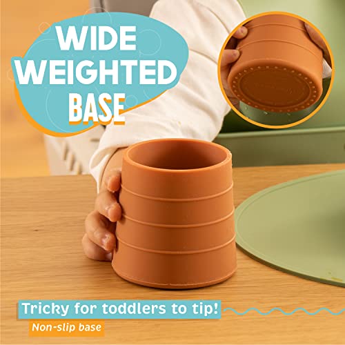 Baby Led Weaning Feeding Supplies for Toddlers - UpwardBaby Baby Feeding Set - Suction Silicone Baby Bowl - Self Eating Utensils Set with Spoons, Bibs, Cups - Dishwasher-Safe Infant Food Plate Kit from UpwardBaby
