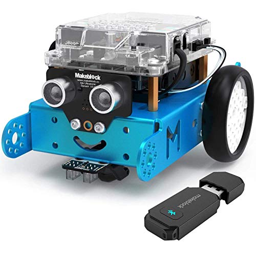 Makeblock mBot Starter Kit with Bluetooth Dongle, Learning & Education Toys with Arduino/Scratch Coding, Electronic Sensors, Building Robots for Kids Ages 8+, Computer Science Robot kit for Classroom from Makeblock