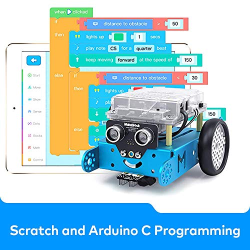 Makeblock mBot Starter Kit with Bluetooth Dongle, Learning & Education Toys with Arduino/Scratch Coding, Electronic Sensors, Building Robots for Kids Ages 8+, Computer Science Robot kit for Classroom from Makeblock