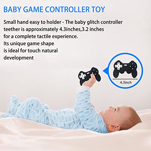 Cool Remote Game Control Teething Toy for Babies 0-6 6-12 Months,Game Controller Teether for Gamer Parents,Baby's First Valentines Day Gifts,Silicone Remote Chew Toysï¼Black) by Guangzhou Feile International Trade Co., LTD