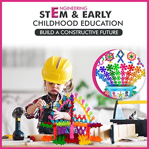 Curious 2 Learn 300 Pieces Building Blocks- Kids STEM Toys Educational Building Toys- Discs Sets Interlocking, Solid Plastic for Preschool Kids Boys and Girls Aged 3+, Creativity Kids Toys by Curious 2 Learn