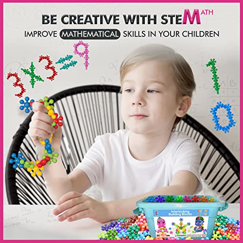 Curious 2 Learn 300 Pieces Building Blocks- Kids STEM Toys Educational Building Toys- Discs Sets Interlocking, Solid Plastic for Preschool Kids Boys and Girls Aged 3+, Creativity Kids Toys by Curious 2 Learn