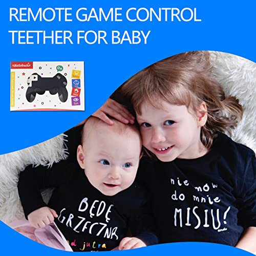 Cool Remote Game Control Teething Toy for Babies 0-6 6-12 Months,Game Controller Teether for Gamer Parents,Baby's First Valentines Day Gifts,Silicone Remote Chew Toysï¼Black) by Guangzhou Feile International Trade Co., LTD