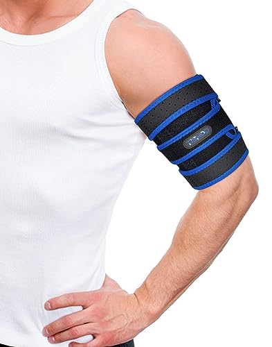 Arm Brace,Upper Arm Support Compression Bicep Tendonitis Brace Pain Relief For Bicepï¼Tricep and Muscle Strains Relax Muscles After Exercise Fit Menï¼Women (Size L) from TISMOD
