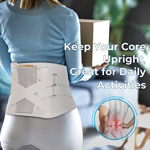 New Upgrade Lower Back Brace for Women&Men- Adjustable Compression Lumbar Support Back Brace for Lower Back Pain- Back Support Belt for Heavy Lifting, Lower Back Pain Relief With Removable Stays (M) from SETHEPACE
