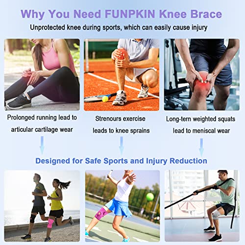 Knee Brace for Knee Pain Women - Adjustable Knee Support Brace with Patella Gel Pad & Side Stabilizers, Medical Knee Pad for Meniscus Tear, Pain Relief, Running, Workout, Arthritis, Joint Recovery from 
