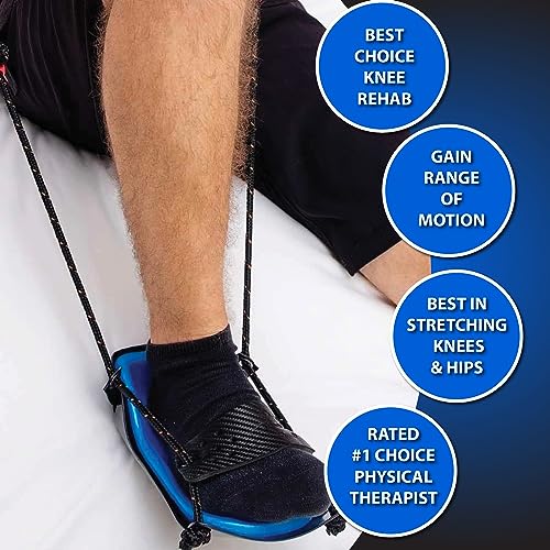 KneeSledâ¢ Heel sliders knee exercises increase the range of motion in knees, hips & hamstrings, improving mobility, and flexibility with the best leg exercise stretcher equipment from Knee Sled
