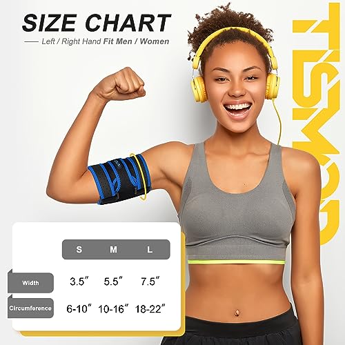Arm Brace,Upper Arm Support Compression Bicep Tendonitis Brace Pain Relief For Bicepï¼Tricep and Muscle Strains Relax Muscles After Exercise Fit Menï¼Women (Size L) from TISMOD