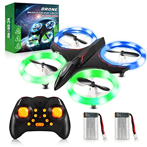 RC Drones for Kids & Beginners, 2020 New Mini Drone with LED Lights 2.4Ghz RC Helicopter Headless Mode, Pocket RC Quadcopter Altitude Hold for Drone Training & Kids Adults by LEPOWERP