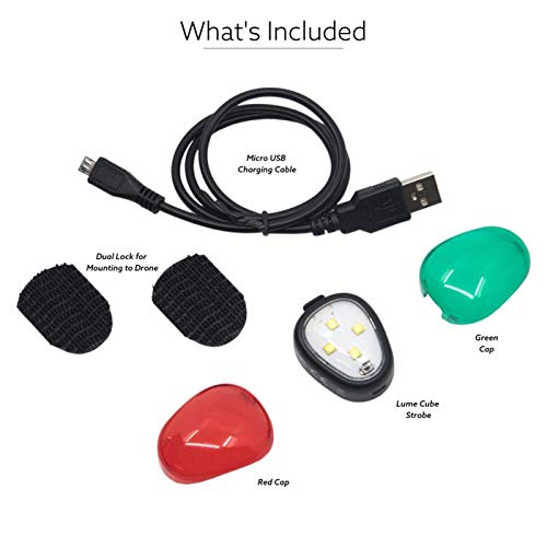 Lume Cube Drone Strobe, Anti-Collision Lighting for Drone | FAA Anti-Collision Light | Fits All Drones | Long Battery Life, 360 Degree Visibility, DJI Mini, Mavic, Phantom, Inspire, Matrice by Lume Cube, Inc.