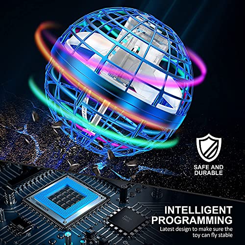 AMERFIST Flying Ball Toys, Magic Nebula Orb, Globe Shape Magic Controller Mini Drone, RGB Lights Spinner 360 Rotating Spinning UFO Safe for Kids Adults(Blue) from AMERFIST