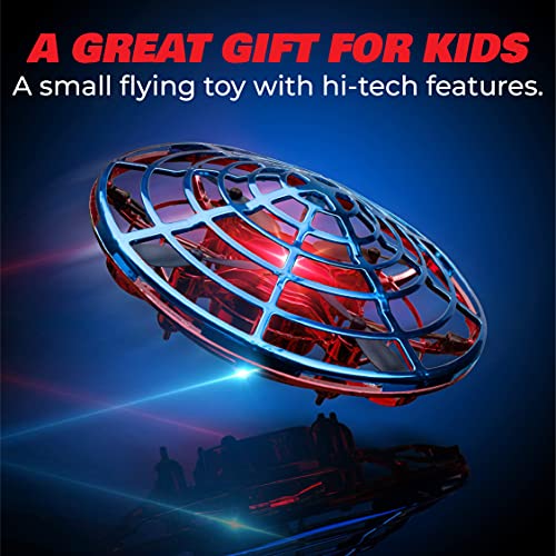 Force1 Scoot Combo Hand Operated Drone for Kids or Adults - Hands Free Motion Sensor Mini Drone, Easy Indoor Rechargeable UFO Flying Ball Drone Toy for Boys and Girls (Red/Blue) by Force1