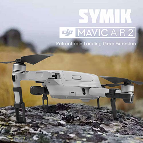 SYMIK Retractable Landing Gear Extension for DJI Air 2S & DJI Mavic Air 2; Completely Foldable Design, Can be Left on The Drone at All Times, Even When Folded; Very Low Storage Profile; Accessories from SYMIK