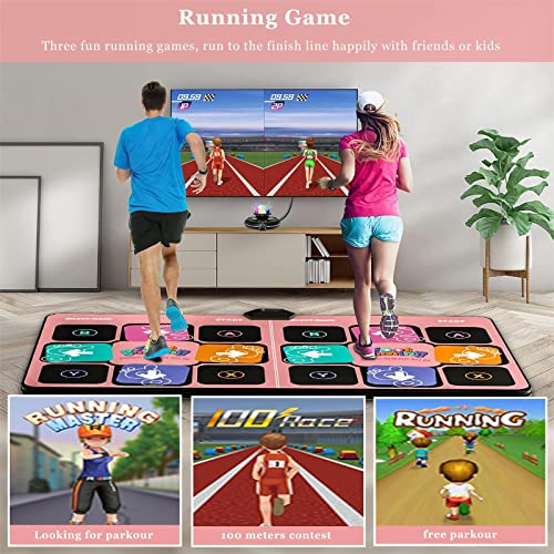Acelufly Dance Mat for TV, Musical Electronic Dance Mats with HD Camera, Double User Dance Game Pad with Wireless Handle, Non-Slip Dancing Fitness Mat for Kids and Adults, Gift for Girls and Boys from Acelufly