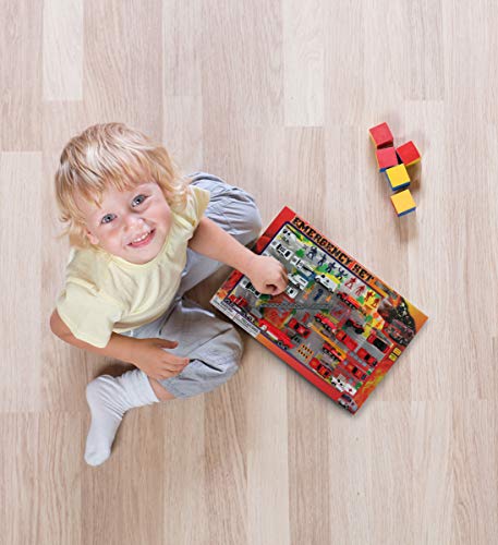 Mozlly Diecast Police and Rescue Emergency Crew Theme Assorted Vehicles Accessories with Play Mat for Boys Kids Children Pre-Kindergarten Toys Games 46 Piece Play Set Ideal Gift Vehicle Playsets from Luckystar