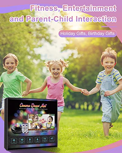 Acelufly Dance Mat for TV, Musical Electronic Dance Mats with HD Camera, Double User Dance Game Pad with Wireless Handle, Non-Slip Dancing Fitness Mat for Kids and Adults, Gift for Girls and Boys from Acelufly