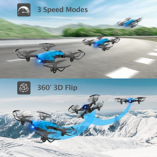 Drone for Kids with Camera , DROCON Ninja RC Drone 1080P WiFi Drone for Beginners App Control, Foldable Quadcopter Drone for Adults, 2 Modular Batteries by DROCON