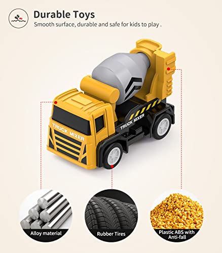 Toddler Toys Cars Die-Cast Vehicles, Kids Pull Back Cars Set, Fire Truck School Bus Ambulance Police Cars for Boys Girls, Halloween Party Favor Gifts by Geyiie