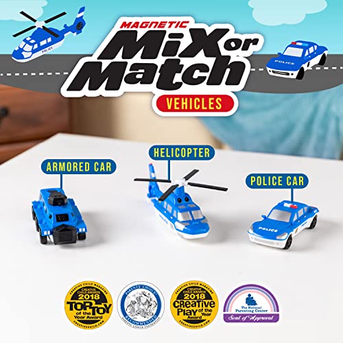 POPULAR PLAYTHINGS Mix or Match Vehicles, Magnetic Toy Play Set, Police from Popular Playthings