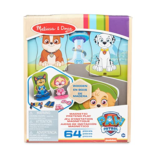 Melissa & Doug PAW Patrol Wooden Magnetic Pretend Play (64 Pieces) by Melissa & Doug