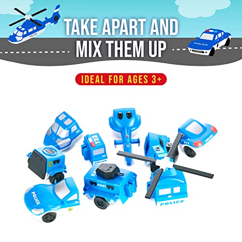 POPULAR PLAYTHINGS Mix or Match Vehicles, Magnetic Toy Play Set, Police from Popular Playthings