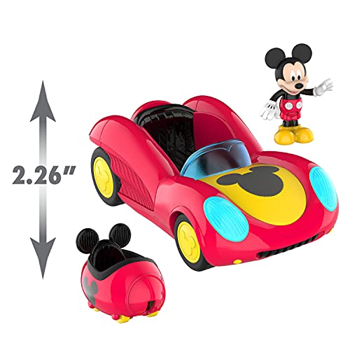 Disney Junior Mickey Mouse Funhouse Transforming Vehicle, Mickey Mouse, Red Toy Car, Preschool, by Just Play from Just Play