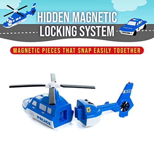 POPULAR PLAYTHINGS Mix or Match Vehicles, Magnetic Toy Play Set, Police from Popular Playthings