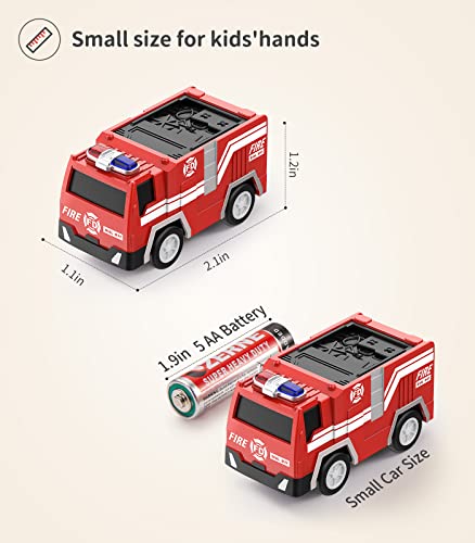 Toddler Toys Cars Die-Cast Vehicles, Kids Pull Back Cars Set, Fire Truck School Bus Ambulance Police Cars for Boys Girls, Halloween Party Favor Gifts by Geyiie