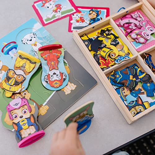 Melissa & Doug PAW Patrol Wooden Magnetic Pretend Play (64 Pieces) by Melissa & Doug