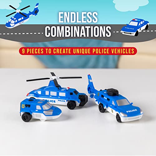 POPULAR PLAYTHINGS Mix or Match Vehicles, Magnetic Toy Play Set, Police from Popular Playthings