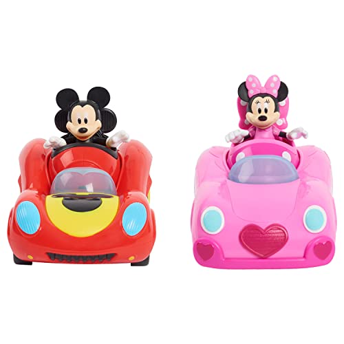 Disney Junior Mickey Mouse Funhouse Transforming Vehicle, Mickey Mouse, Red Toy Car, Preschool, by Just Play from Just Play