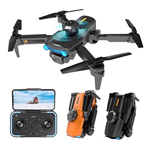 Mini Drone with Camera for Adults Kids - 1080P HD FPV Camera Drones with Carrying Case, Foldable Drone Remote Control Toys Gifts RC Quadcopter for Boys Girls, One Key Take Off/Land (Black) from Rvkxad