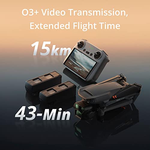 DJI Mavic 3 Pro Fly More Combo with DJI RC (screen remote controller), Flagship Triple-Camera Drone with 4/3 CMOS Hasselblad Camera, 15km Video Transmission, three Batteries, Charging Hub, and more by DJI