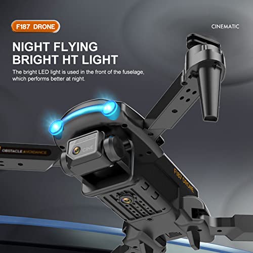 Mini Drone with Camera for Adults Kids - 1080P HD FPV Camera Drones with Carrying Case, Foldable Drone Remote Control Toys Gifts RC Quadcopter for Boys Girls, One Key Take Off/Land (Black) from Rvkxad