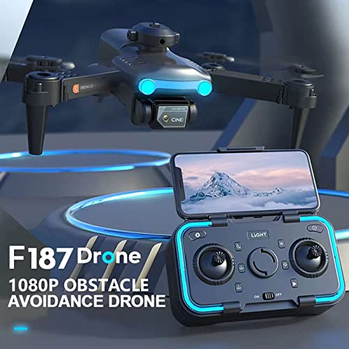 Mini Drone with Camera for Adults Kids - 1080P HD FPV Camera Drones with Carrying Case, Foldable Drone Remote Control Toys Gifts RC Quadcopter for Boys Girls, One Key Take Off/Land (Black) from Rvkxad