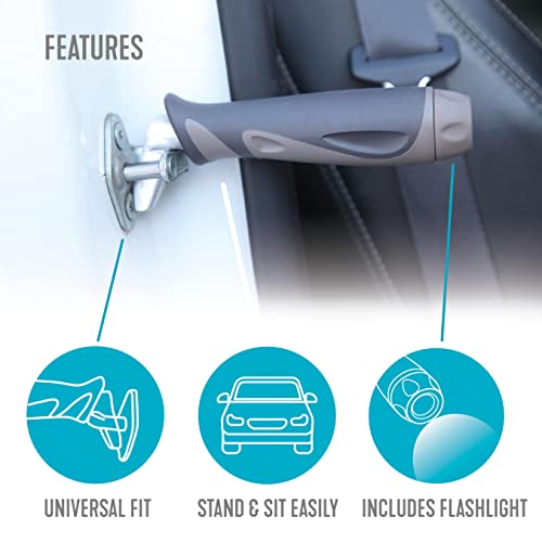 Stander Metro Car Handle Plus, Portable Vehicle Support Grab Bar, Standing Assist Mobility Aid, Includes LED Flashlight by Standers
