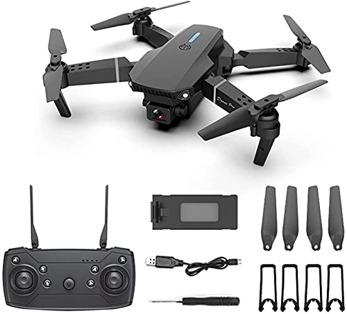 meekiee 2021 Latest Waterproof Professional RC Drone with 4K Camera Rotation,Drone Dual for Kids and Adults, E88 Pro Rotation HD Wide Angle FPV Live Video (A-E88Pro), black from meekiee