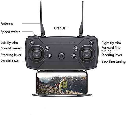 meekiee 2021 Latest Waterproof Professional RC Drone with 4K Camera Rotation,Drone Dual for Kids and Adults, E88 Pro Rotation HD Wide Angle FPV Live Video (A-E88Pro), black from meekiee