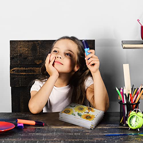 48 Pcs Yellow Blooming Sunflower Mini Notebooks Sunflower Party Supplies Spiral Journal Notebook Sunflower Journal Stationary Supplies Aesthetic for School Women Girl Office Gifts Home, 2.4 x 4 Inches by Lincia