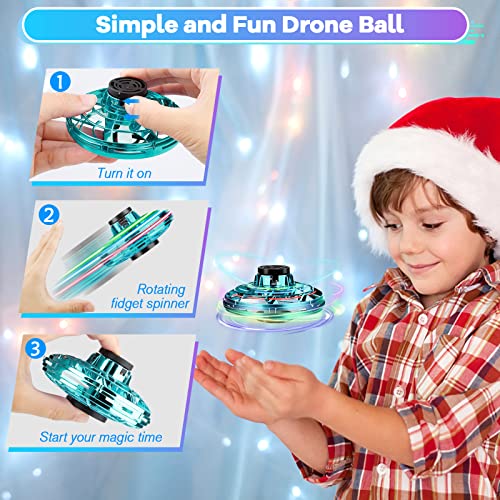 Hand Controlled Drone Flying Toy for Kids,Flying Spinner 360Â° Rotation Flying Ball Drones with LED Lights,Boomerang Ball for Indoor Outdoor Boys Girls Adults Birthday Christmas Party Gifts(Green) by ComfortneSS