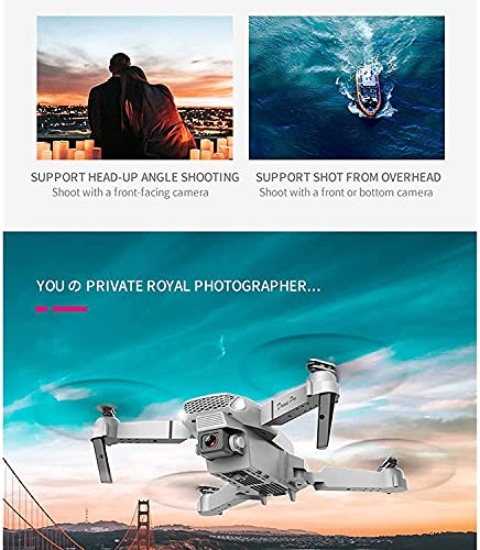 meekiee 2021 Latest Waterproof Professional RC Drone with 4K Camera Rotation,Drone Dual for Kids and Adults, E88 Pro Rotation HD Wide Angle FPV Live Video (A-E88Pro), black from meekiee