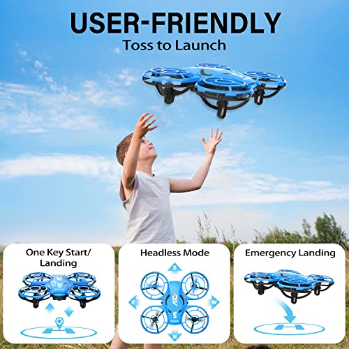 Mini Drone with Camera HD for Kids Adults, Infrared Sensor, Easy Control with APP and Remote Controller, 360Â°Flip, Trajectory Flight, Altitude Hold, Speed Adjustment, One Key Operation, RC Drone with 2 Batteries, Tech Gifts for Boys Girls from 