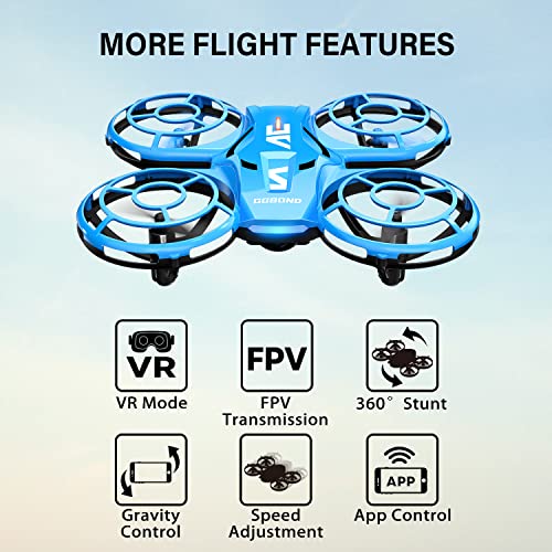 Mini Drone with Camera HD for Kids Adults, Infrared Sensor, Easy Control with APP and Remote Controller, 360Â°Flip, Trajectory Flight, Altitude Hold, Speed Adjustment, One Key Operation, RC Drone with 2 Batteries, Tech Gifts for Boys Girls from 